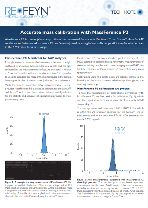 Tech note - Accurate mass calibration with MassFerence P2