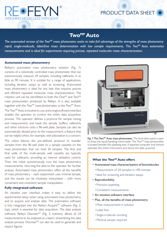 Cover of TwoMP Auto product datasheet