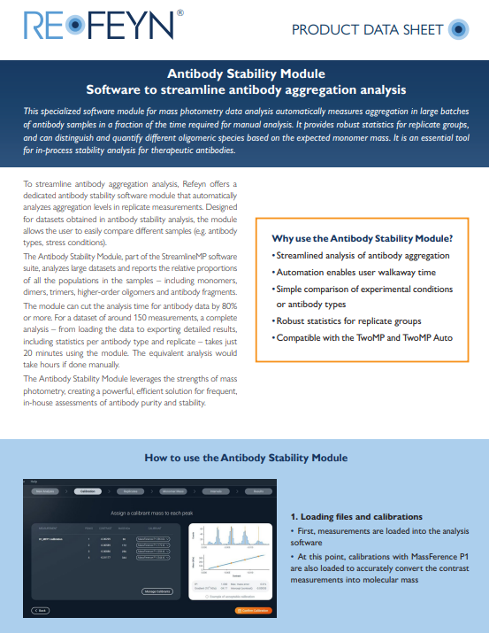 Cover of Antibody Stability Module product data sheet