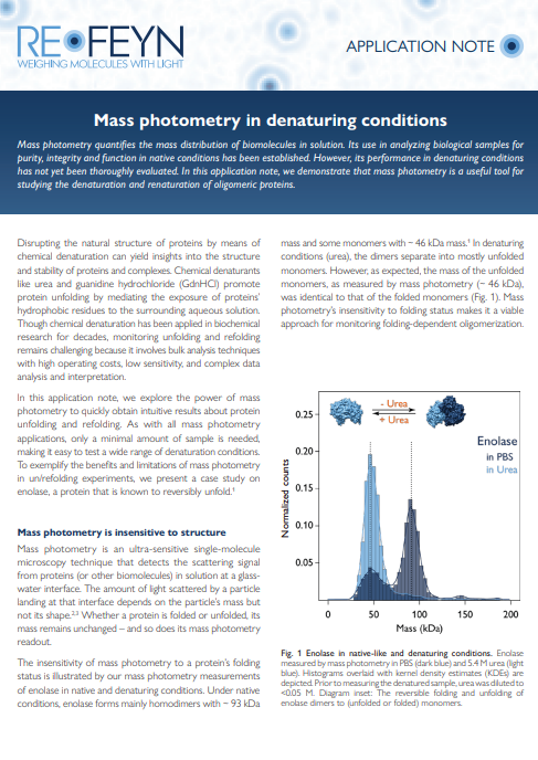 Cover of app note denaturing conditions