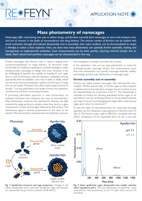 Cover of app note nanocages