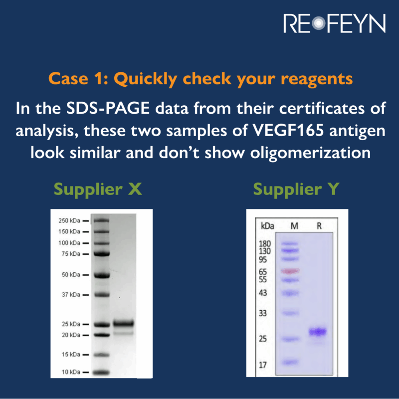 Analyzing reagent purity with mass photometry