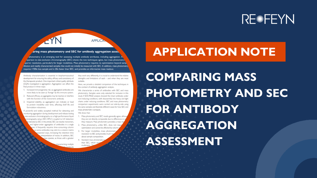Comparing mass photometry and SEC for antibody aggregation assessment